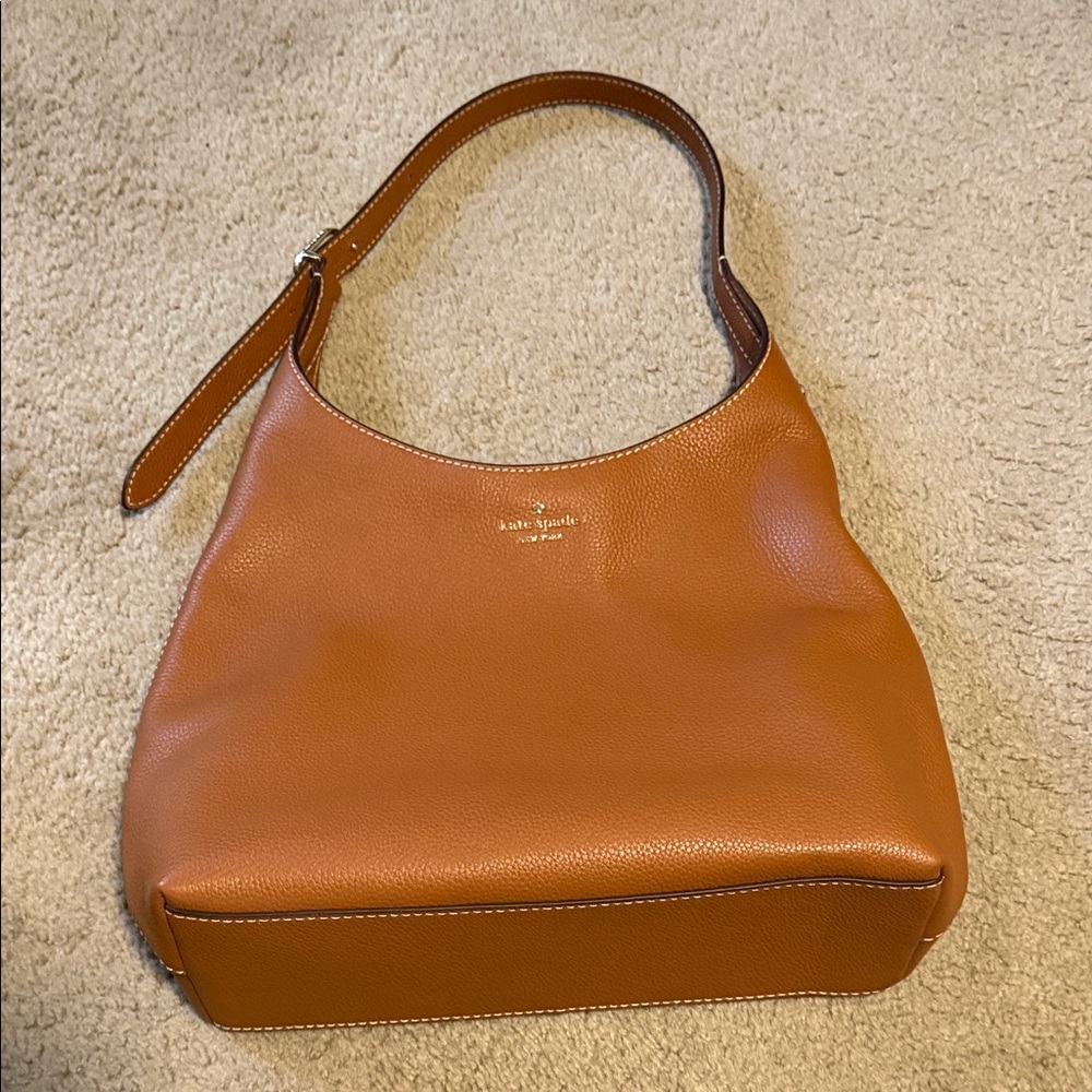 kate spade 454 small shoulder bag Cognac Pebbled Leather
